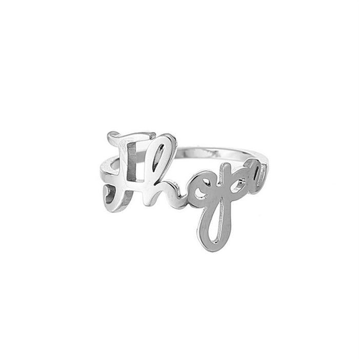 Wholesale Letter Alloy Ring JDC-RS-TDing001