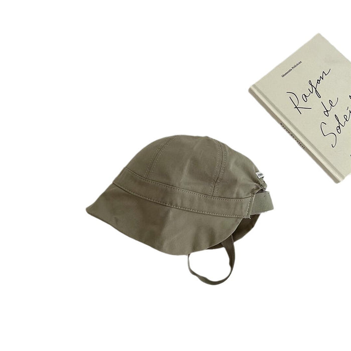 Wholesale children's solid color concave fisherman hat baby sun protection hat
