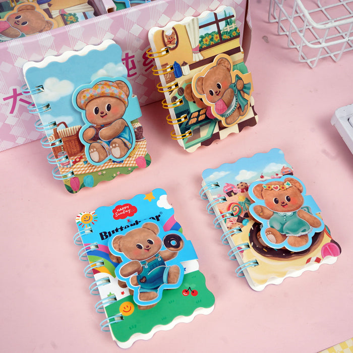 Wholesale A7 Spiral Notebook 100 Pages Cartoon Portable Notepad for Students Casual Gift