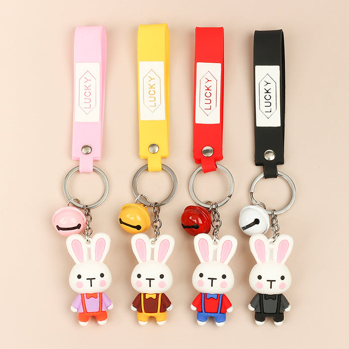 Wholesale Creative Soft Plastic Cartoon Doll Strap Rabbit Keychain JDC-KC-Aohong008