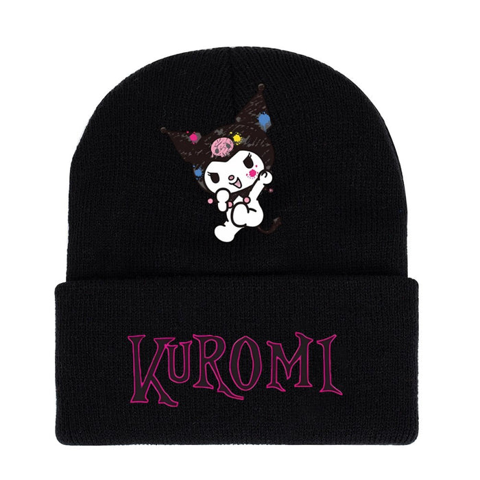 Wholesale Acrylic Printed Wool Autumn and Winter Warm Earmuffs Hat JDC-FH-WuDuomei013