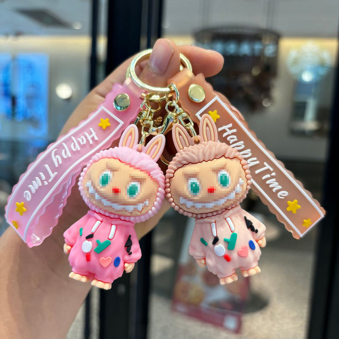 Wholesale Cartoon pajamas little sheep keychain doll pendant car key chain exquisite small pendant