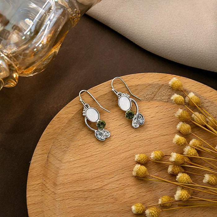 Wholesale Retro Feather Turquoise Earrings Dragonfly  Drop Round Earrings