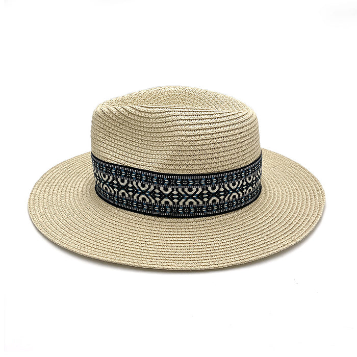 Wholesale Seaside Beach Sunshade Straw Hat Sun Protection Versatile Wide Brim Hat