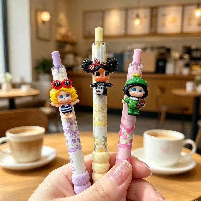 Wholesale Cute Cartoon Plush Pen Pendant Black Ink 0. 5mm Gel Pen Bulk