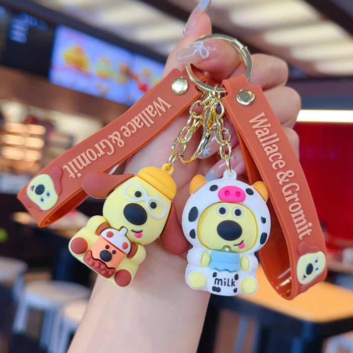 Wholesale Colorful PVC cute cartoon keychains