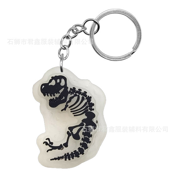 Wholesale Dinosaur Fossil Keychain  Pvc Luminous Keychain