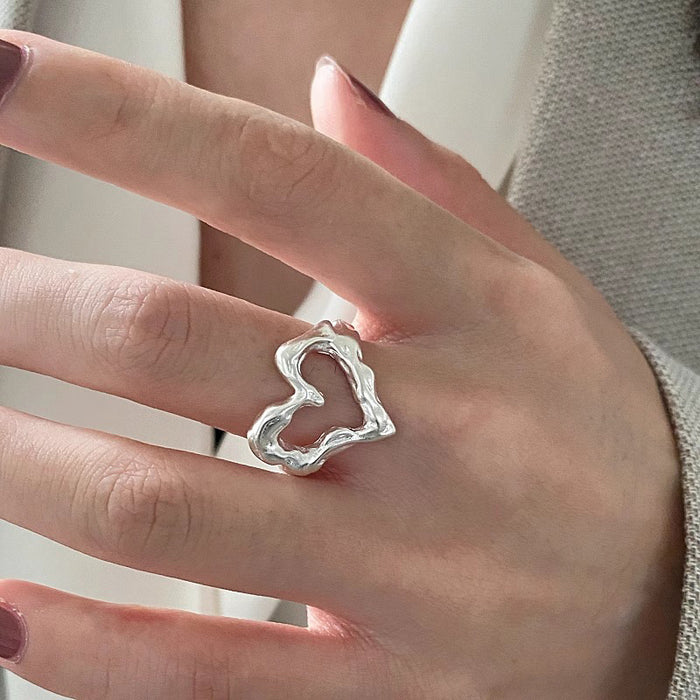 Wholesale Frosted Irregular Love Ring Women's Opening Adjusting Ring