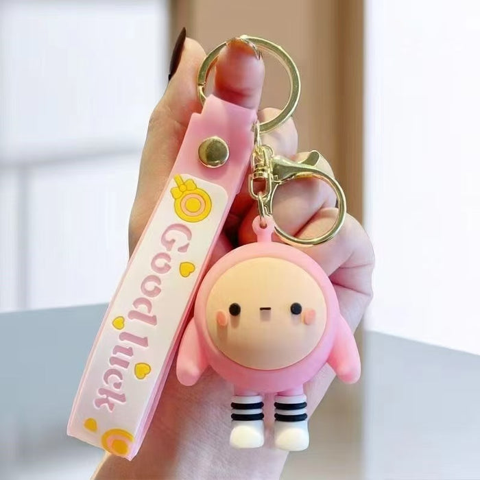 Wholesale Cartoon Egg Party Keychain Bag Pendant Car Keychain Arcade E-Commerce Small Gift