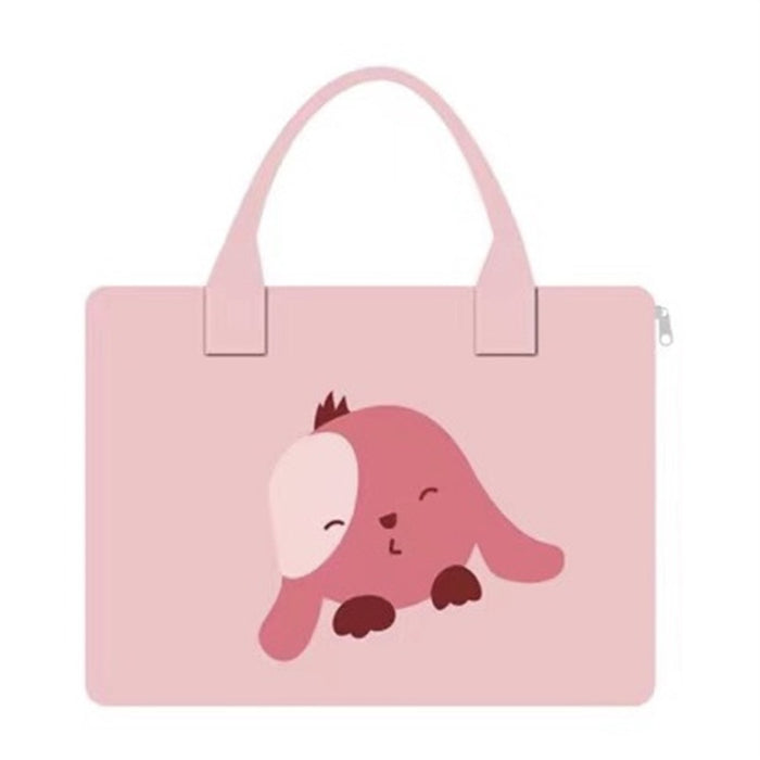 Wholesale Cartoon travel bag Felt luggage bag Large capacity cute handbag Portable hangable trolley case storage bag