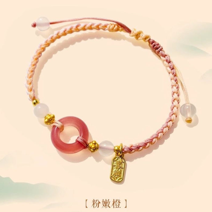 Wholesale Ping An Buckle Bracelet Color Handmade Rope Jewelry