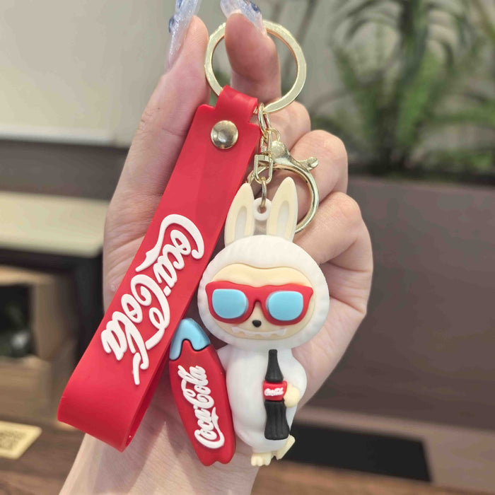 Wholesale Surfing Coke Little Lamb Keychain Little Lamb Doll Cute Schoolbag Pendant