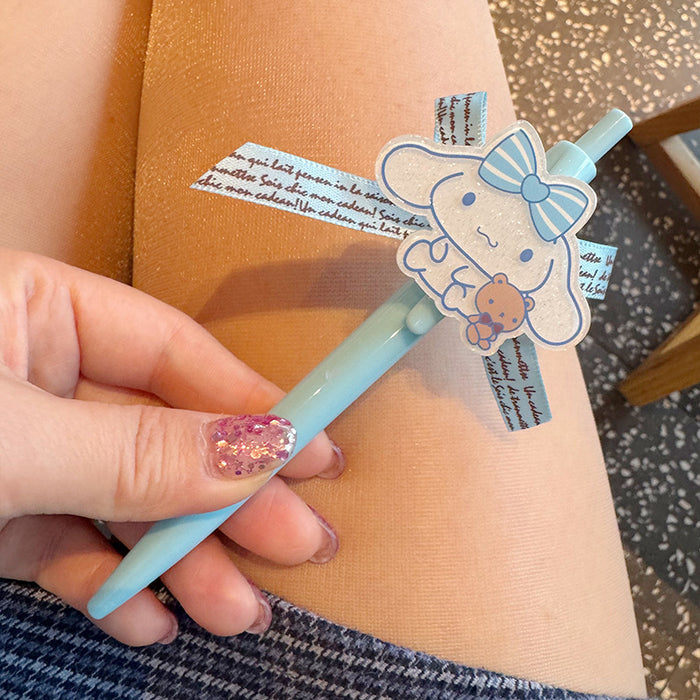 Wholesale Student' s signature pen with cute puppy bow