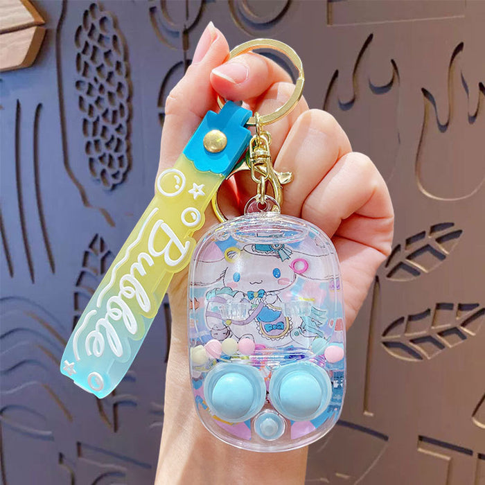 Wholesale Creative decompression game water machine key chain cartoon cute toy student bag pendant