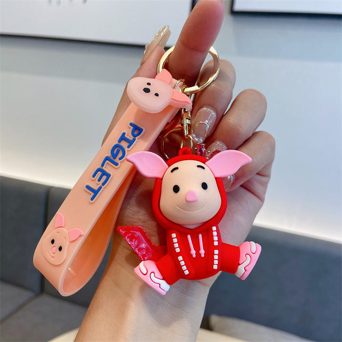 Wholesale Cartoon sweater sitting posture Keychain Car bag pendant cute doll