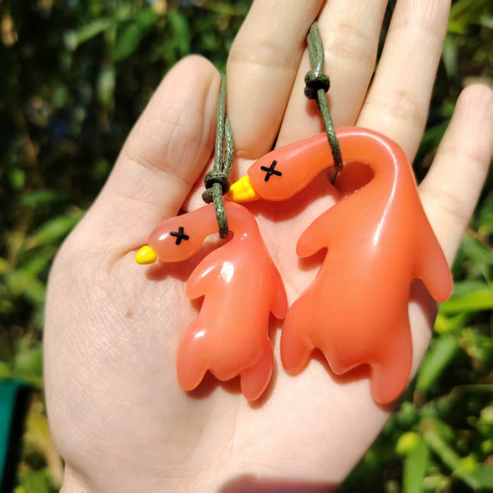 Wholesale Car-mounted color-changing roast duck car pendant