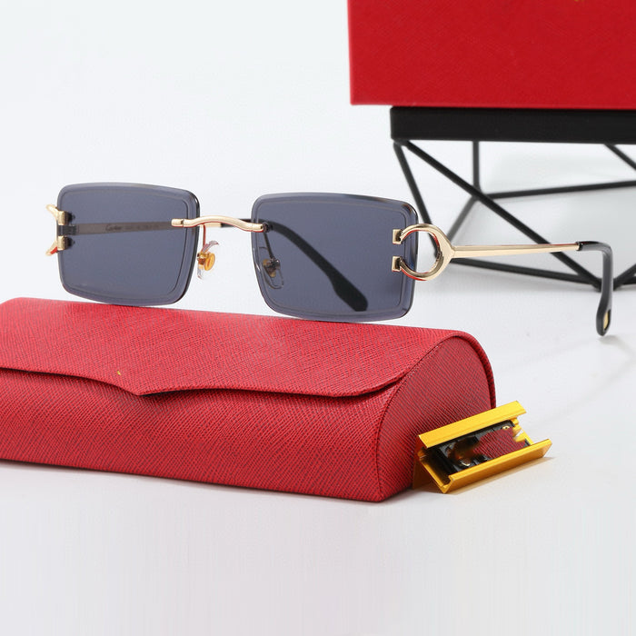 Wholesale New sunglasses with frameless cut edges, trendy sunglasses