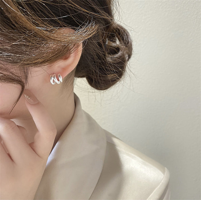 Wholesale Arc-Shaped Niche Wave Earrings for Women