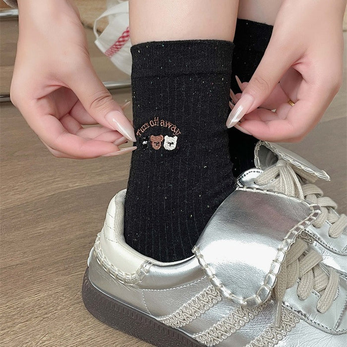 Wholesale Boneless socks, children's mid tube socks, spring and autumn styles, pure cotton