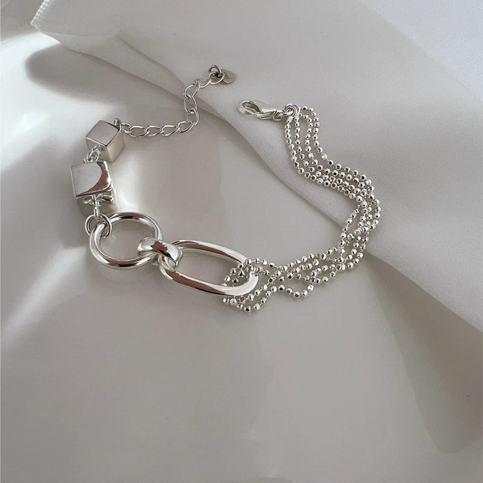 Wholesale Pure silver bracelet, bead, niche temperament, versatile accessory