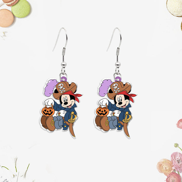 Wholesale  party creative earrings cute asymmetrical acrylic heat shrinkable earrings