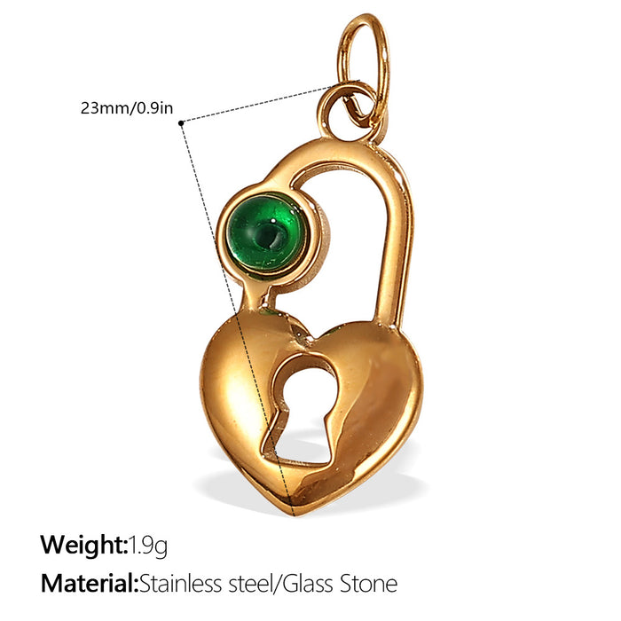 Wholesale  Pendant Accessories Inlaid Rhinestone All-match Pendant Inlaid Glass Stone Round Pendant Necklace