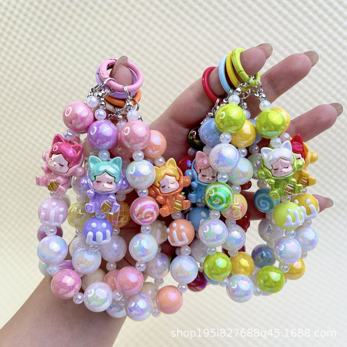 Wholesale Creative Cartoon Hand-painted Beads Mobile Phone Hanging Chain Bag Decorative Pendant DIY Accessories for Girlfriends