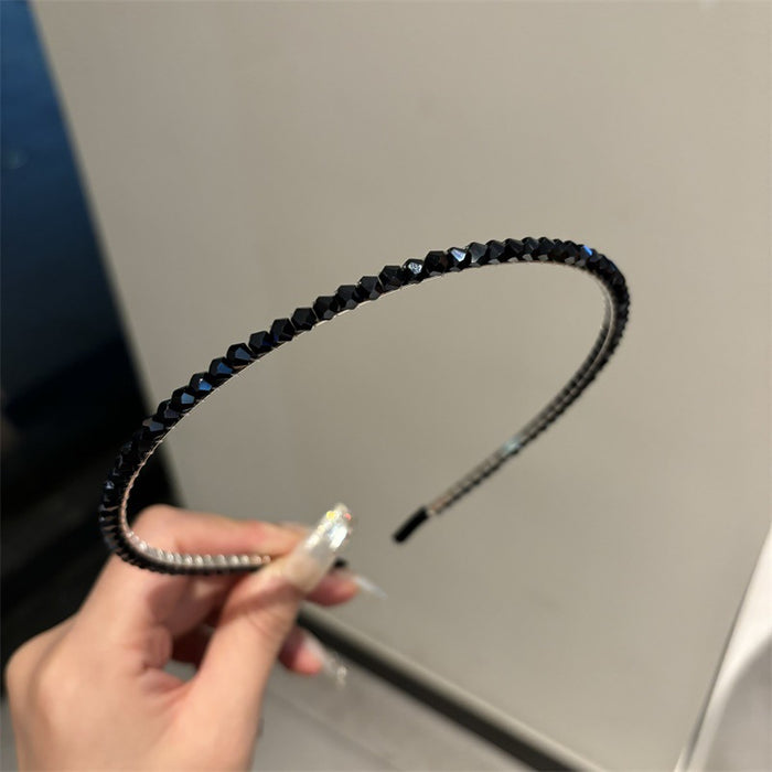 Wholesale  All-match Hair Accessories  Crystal Beads Pressurize Hair Fine Hair Band  Headband Hair Card