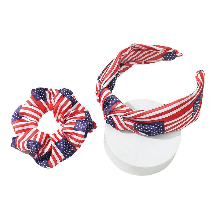 Wholesale American Independence Day Five-pointed Star Flag Fabric Headband Headband JDC-HD-JinZ002