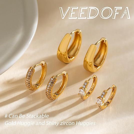 Wholesale Popular genuine gold electroplated ear buckle women's 6-piece set earrings fashionable light luxury earrings