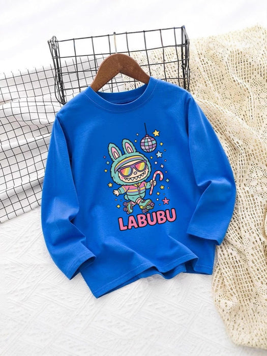Wholesale Children' s clothing children' s round neck long sleeve autumn clothing cartoon graffiti print boy long sleeve pullover top