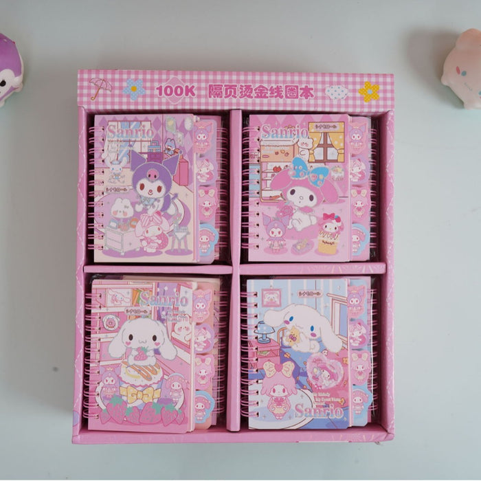 Wholesale Cute cartoon spiral notebook with dividers for students.