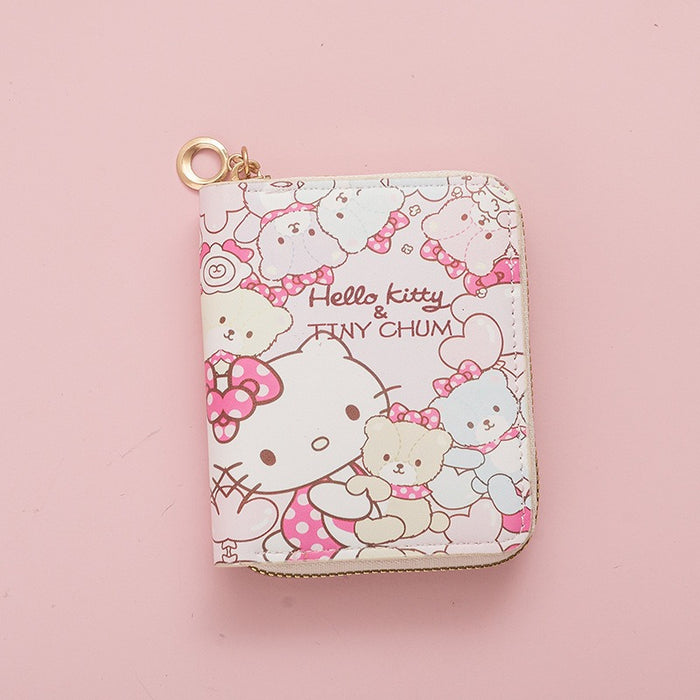 Wholesale Short Wallet Cute Cartoon Student Mini Zipper Ladies Fashion Kitty Coin Purse JDC-WT-QT006