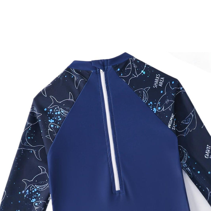 Wholesale Children's swimsuit one-piece sunscreen quick drying long sleeved swimsuit