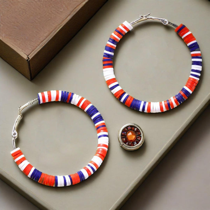 Wholesale Creative contrasting earrings, personalized casual vacation style, soft ceramic ring earrings