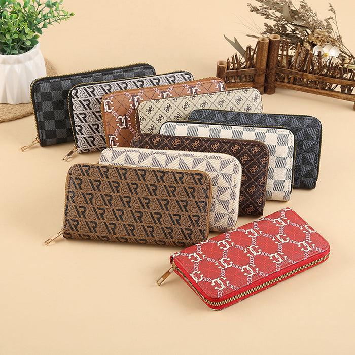 Wholesale Stylish PU Leather Multi-function Long Wallet with Card Slots MOQ≥3