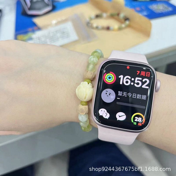 Wholesale Fresh bead lotus bracelet versatile retro simple green