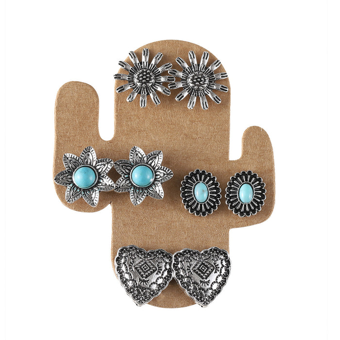 Wholesale 2pcs vintage multi-style suit earrings