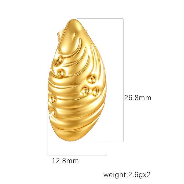 Wholesale irregular stainless steel plated earrings women's light luxury earrings