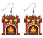 Wholesale Acrylic Christmas Cartoon Christmas Tree Earrings JDC-ES-Qiany008