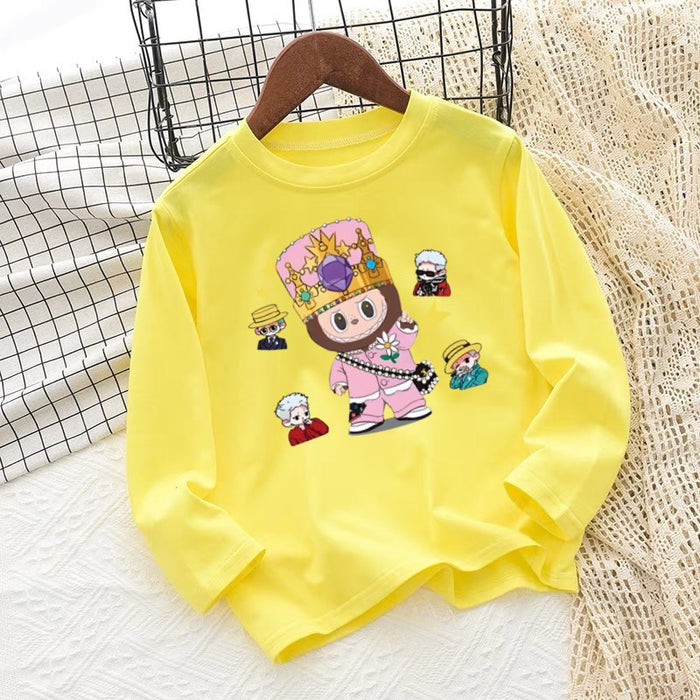 Wholesale Long-sleeved children' s letter print versatile casual tops for boys and girls
