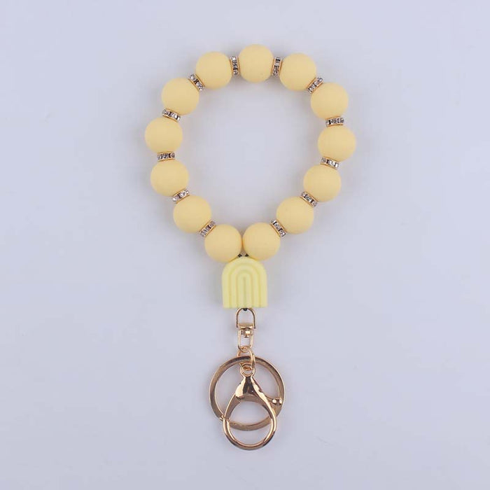 Wholesale Cartoon silicone rainbow pendant creative bright silicone beade