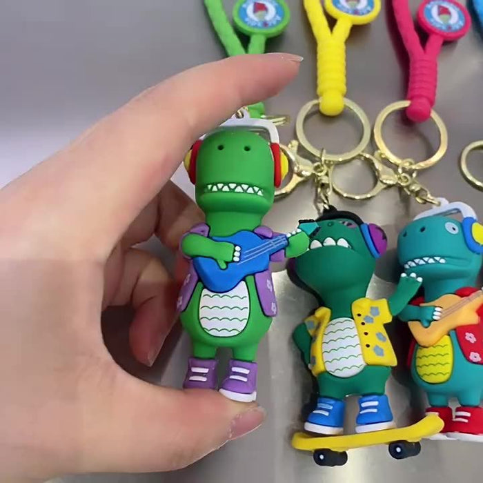 Wholesale Keychain music 3D silicone figurine pendant car ornament