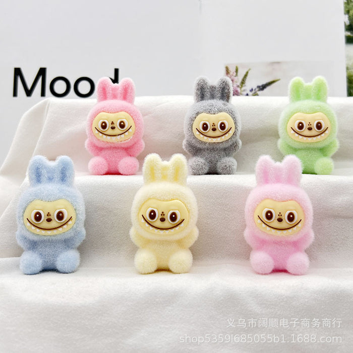 Wholesale Flocked Sitting Plush Little Sheep Keychain Pendant Plush Little Sheep Accessory Clog Doll Accessory