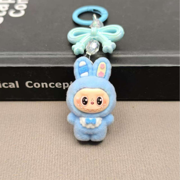 Wholesale Cute Cartoon Flocked bow keychain