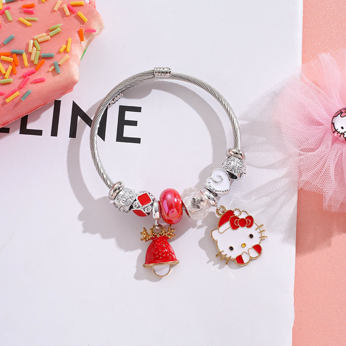 Wholesale Cartoon & Beaded Bracelet Stainless Steel with Bells MOQ≥2