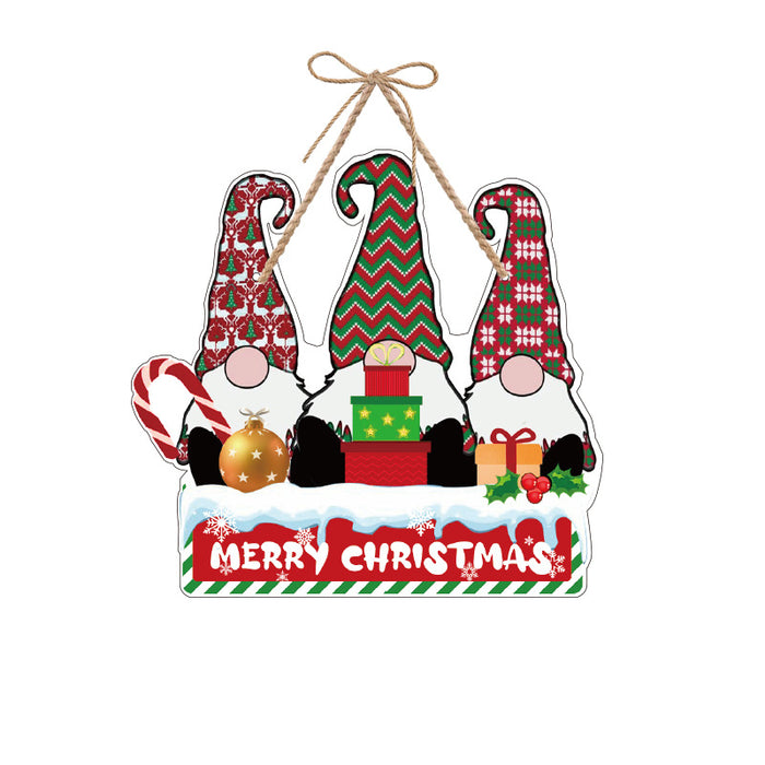 Wholesale Christmas Door Head Decoration Pendant Party Scene Atmosphere Decoration Paper Creative Small Door Hanging