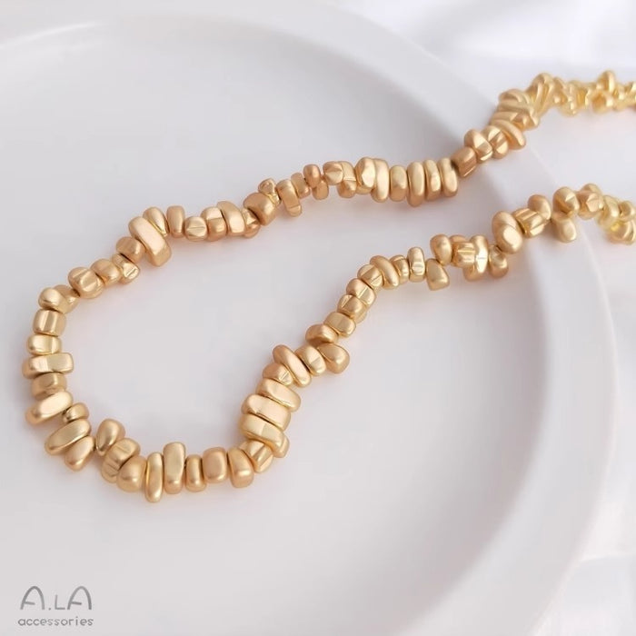 Wholesale Plated Bright Gold Bright Silver Special-Shaped Beads Beaded Earrings Bracelet