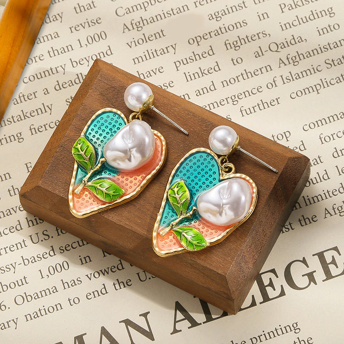 Wholesale Vintage Earrings, Silver Needle Earrings, Charm Flower Earrings