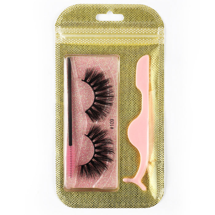 Wholesale combination 3d false eyelashes natural thick pair MOQ≥3 JDC-EY-LanJL002